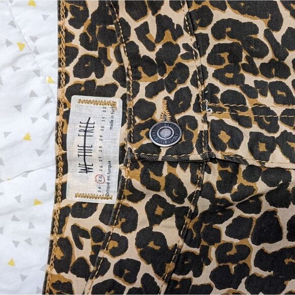 Free PEOPLE We the free Leopard high waist Skinny Jeans size 25 B1 - Picture 6 of 12